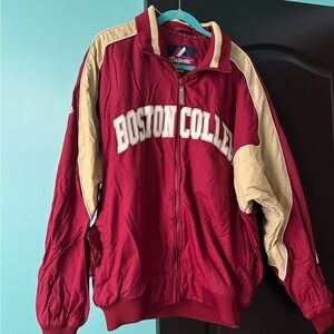 Vintage Boston College Eagles Majestic Bomber Jacket Size XL NCAA Fleece Lined
